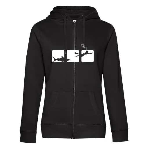 Hai jagt Taucher Frauen Hoodie