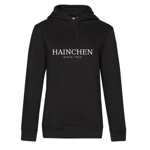 Hainchen Koordinaten Hoodie Frauen Queen Hooded