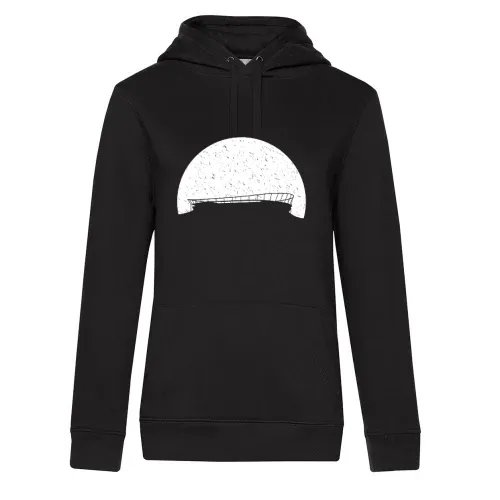 Hannover Fussballstadion Sonnenuntergang Hoodie Frauen Queen Hooded