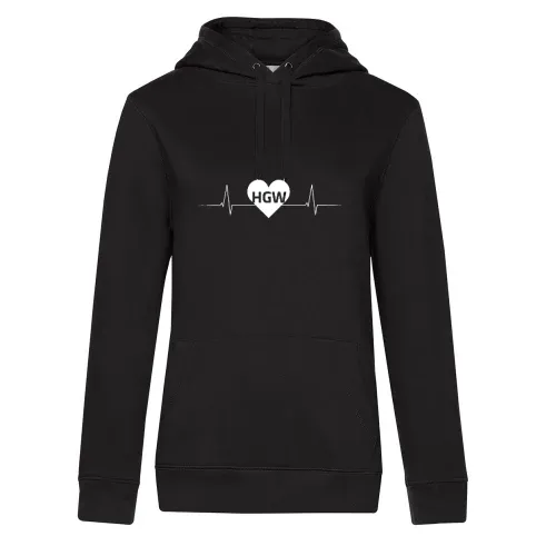 Hansestadt Greifswald HGW Nummernschild Herzschlag Frauen Hoodie Hansestadt Greifswald HGW Nummernschild Herzschlag Hoodie