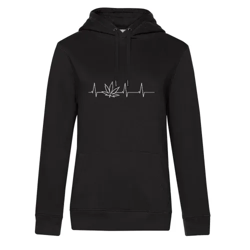 Herzschlag Cannabis Frauen Hoodie