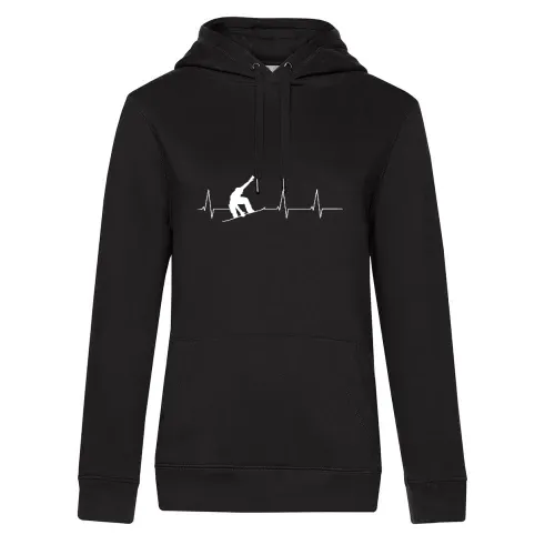 Herzschlag Snowboarder Frauen Hoodie
