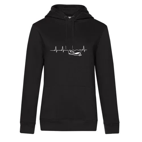 Herzschlag Taucher Hoodie Frauen Queen Hooded