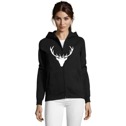 Hirschgeweih mit Krone Frauen Hoodie