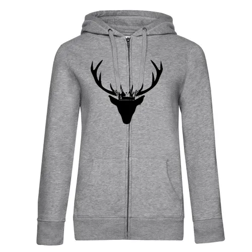 Hirschgeweih mit Krone Frauen Hoodie