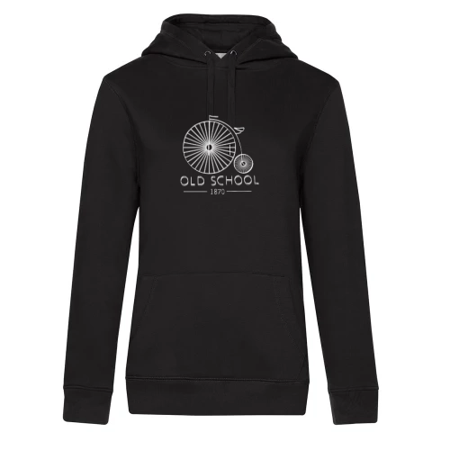Hochrad Fahrrad Old School Hoodie Frauen Queen Hooded