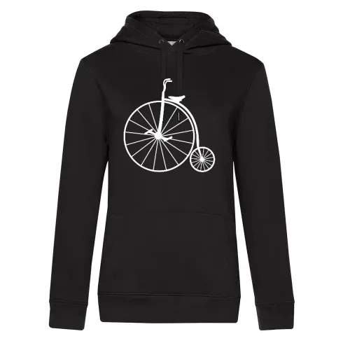 Hochrad Retro Fahrrad Hoodie Frauen Queen Hooded