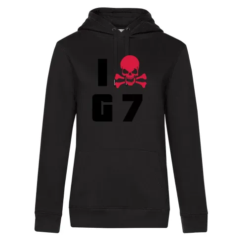I hate G7 Skull Hoodie Frauen Queen Hooded