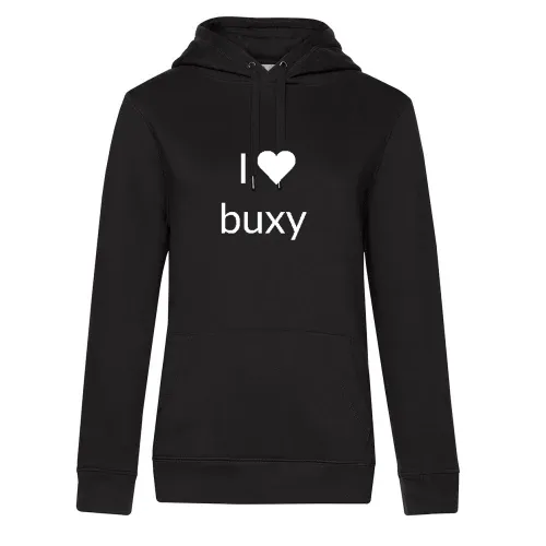 I Love buxy Hoodie Frauen Queen Hooded
