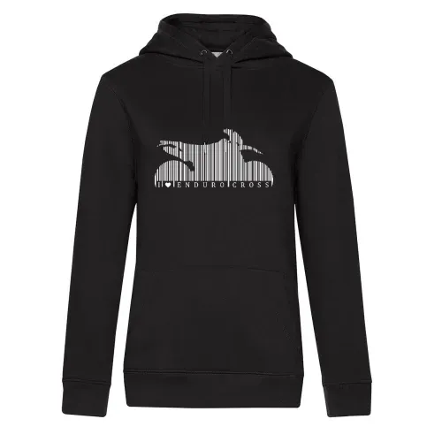 I Love Enduro Cross Barcode Hoodie