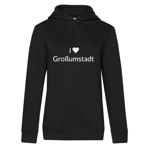 I Love Großumstadt Hoodie Frauen Queen Hooded
