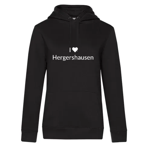 I Love Hergershausen Hoodie Frauen Queen Hooded