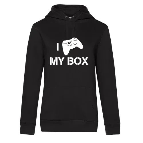 i love my box Frauen Hoodie