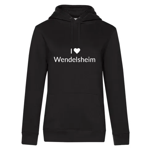 I Love Wendelsheim Hoodie Frauen Queen Hooded