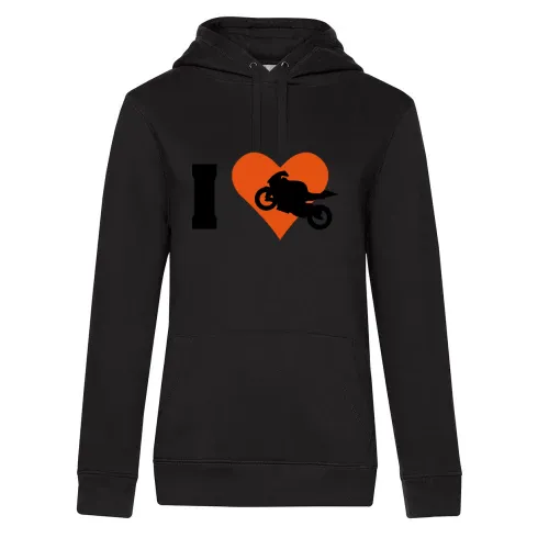 Ich liebe Motorrad Hoodie