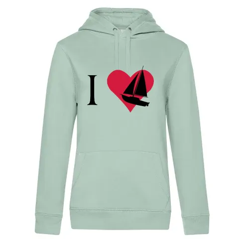 Ich liebe Segelboot Frauen Hoodie Ich liebe Segelboot Hoodie