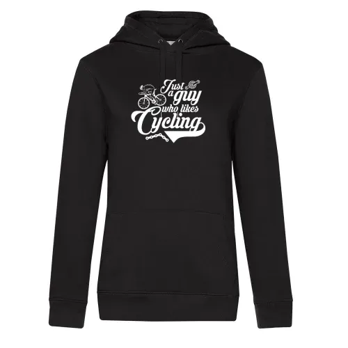 Just A Guy Who Likes Cycling Radfahrer Biker Hoodie Frauen Queen Hooded