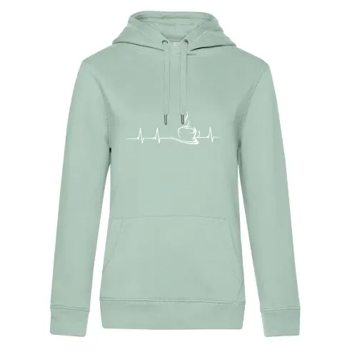 Kaffee Herzschlag Frauen Hoodie