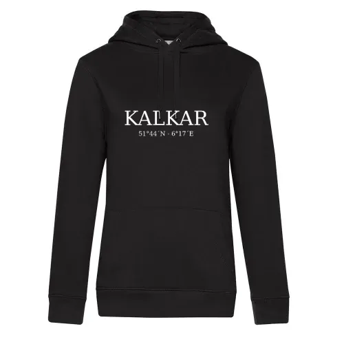 Kalkar Koordinaten Hoodie Frauen Queen Hooded