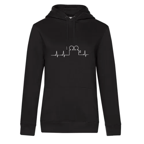 Kamera Herzschlag Hoodie Frauen Queen Hooded