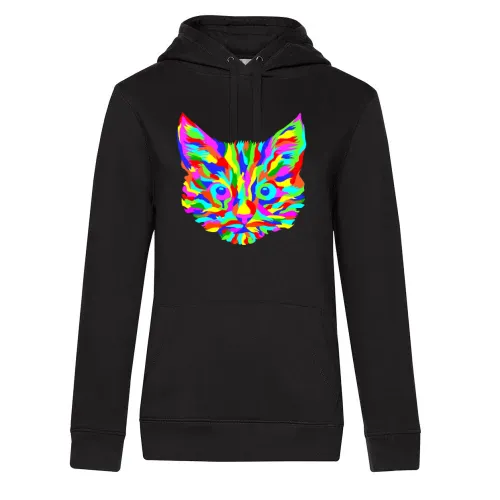 Katzenmosaik Frauen Hoodie Katzenmosaik Hoodie