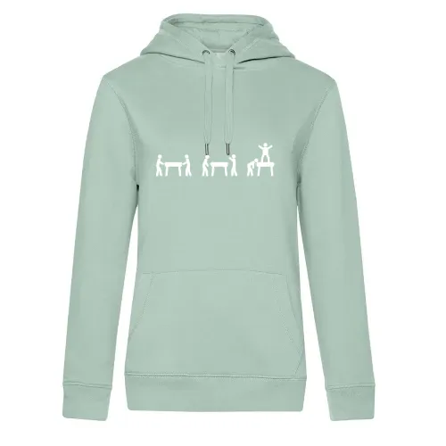 Kickertisch Evolution Strichmännchen Frauen Hoodie