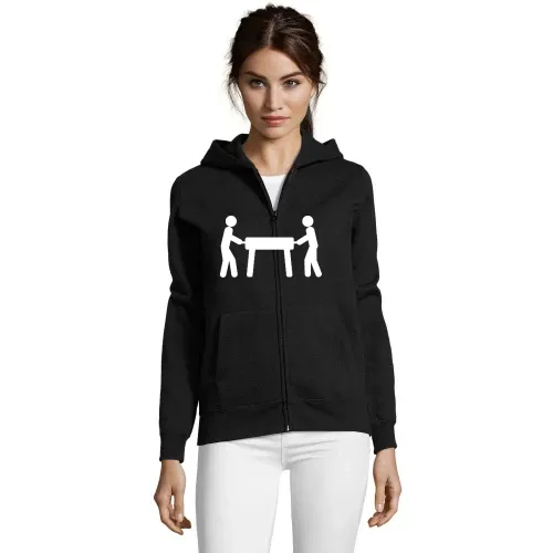 Kickertisch Strichmännchen Frauen Hoodie