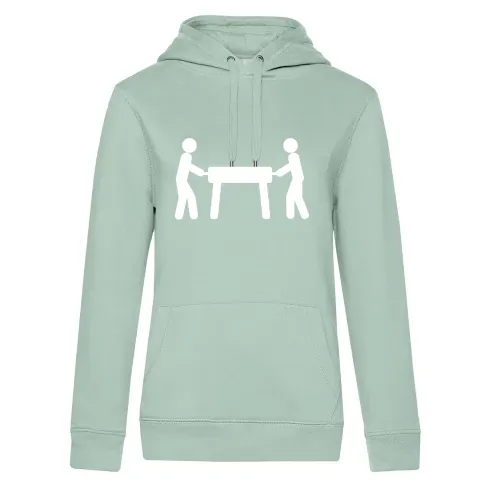 Kickertisch Strichmännchen Hoodie Frauen Queen Hooded