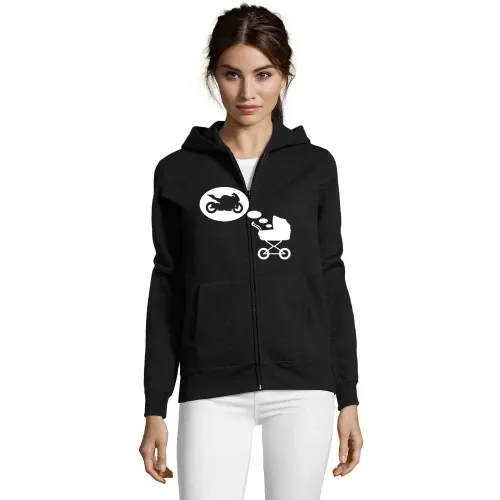 Kinderwagentraum Motorrad Frauen Hoodie