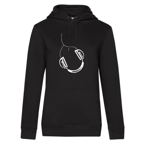 Kopfhörer mit Kabel Frauen Hoodie