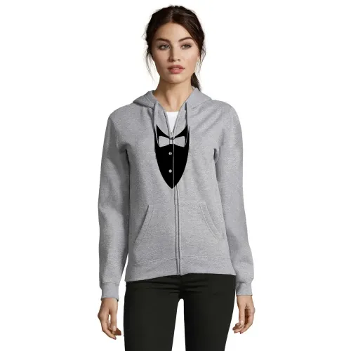 Kragen mit Fliege aus Anzug Sakko Frauen Hoodie