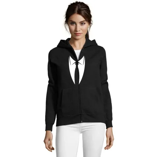 Kragen mit Krawatte Frauen Hoodie
