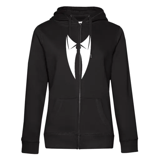 Kragen mit Krawatte Frauen Hoodie