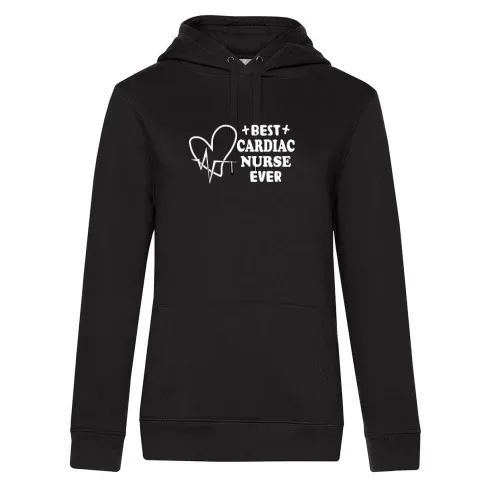Krankenschwester Best Cardiac Nurse Ever Hoodie Frauen Queen Hooded