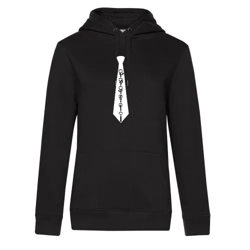 Krawatte auf Schlips binden Frauen Hoodie Krawatte auf Schlips binden Hoodie