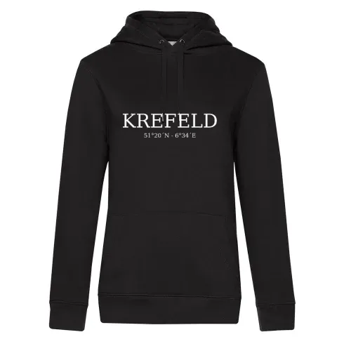 Krefeld Koordinaten Hoodie Frauen Queen Hooded