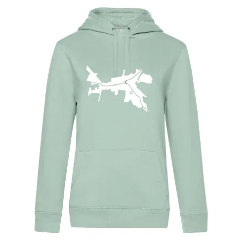 Kreischa Umriss mit Fussballstadion Frauen Hoodie