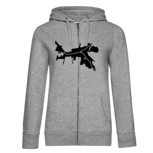 Kreischa Umriss mit Fussballstadion Frauen Hoodie