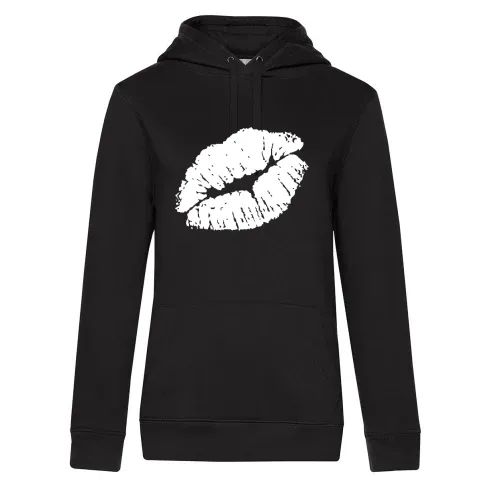 Kußmundabdruck Frauen Hoodie