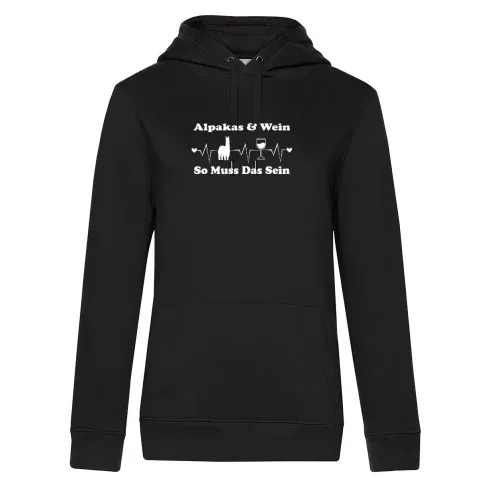 Lama Alpaka Spruch für Alpakazüchter Weintrinker Hoodie