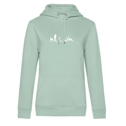 Landwirt Gebirge Farmer Ziege Berge Herzschlag Hoodie Frauen Queen Hooded