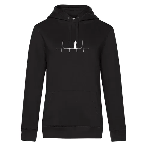 Landwirt Puls Farmer Herzschlag Feldarbeiter Hoodie Frauen Queen Hooded