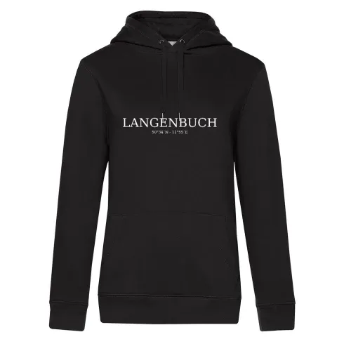 Langenbuch Koordinaten Frauen Hoodie Langenbuch Koordinaten Hoodie