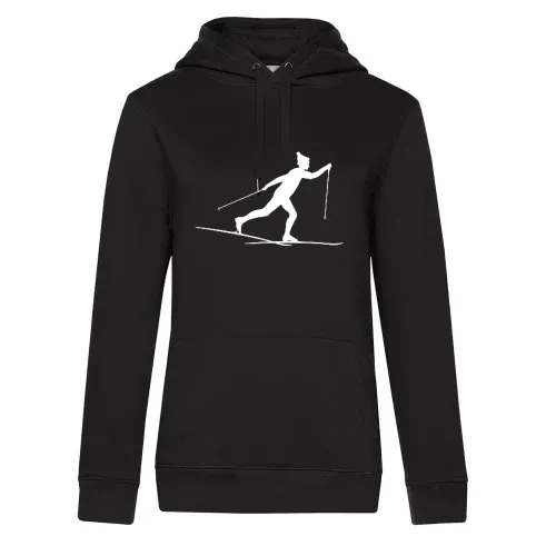 Langlauf Skifahrer Langlauf Frauen Hoodie Langlauf Skifahrer Langlauf Hoodie