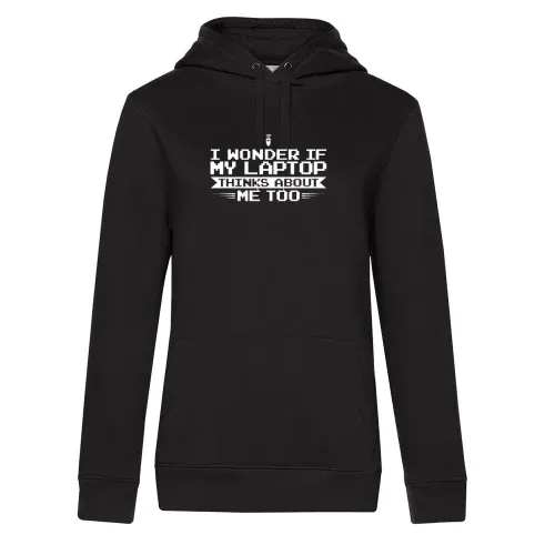Laptop Liebhaber Informatiker Büro Job Admin Hoodie Frauen Queen Hooded