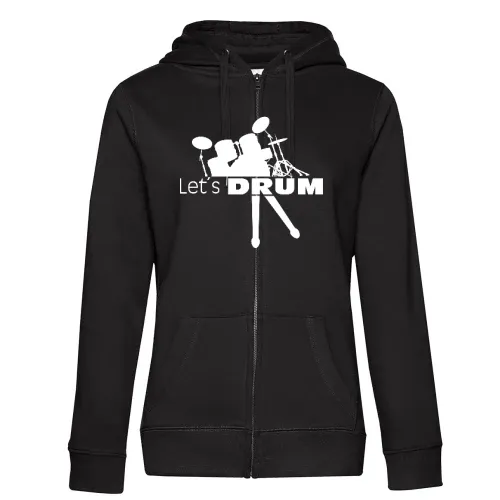 Lets Drum Schlagzeug mit Sticks Frauen Hoodie