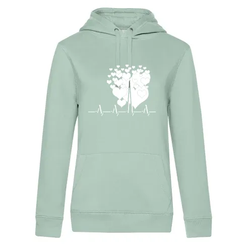 Liebe Herzschlag Hoodie Frauen Queen Hooded