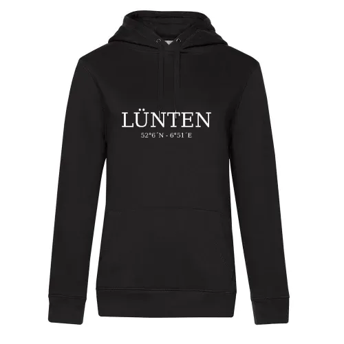 Lünten Koordinaten Hoodie Frauen Queen Hooded