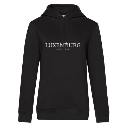 Luxemburg Koordinaten Hoodie Frauen Queen Hooded
