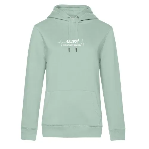 Marathon 42km Lauf Der Weg ist das Ziel Hoodie Frauen Queen Hooded